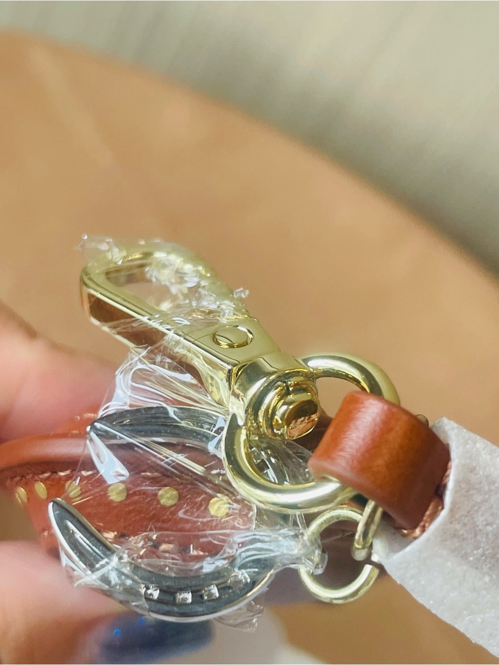 Isabel Marant Brown Leather Mini Saddle Keychain/Bag Charm with Original Package - Picture 8 of 8